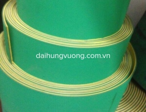 Dây curoa PU đai dẹp xanh vàng