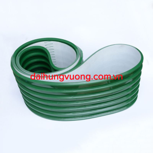 Băng tải PVC dẫn hướng màu xanh