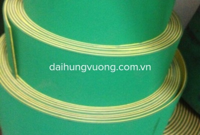 Dây curoa PU đai dẹp xanh vàng
